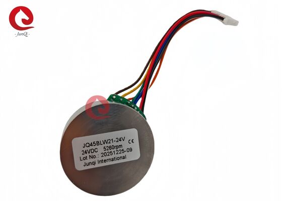 موتور DC بدون جاروبک JUNQI 45BLW21 24VDC 6700 دور در دقیقه 84mN.M گشتاور برای سیستم شیر اتوماتیک